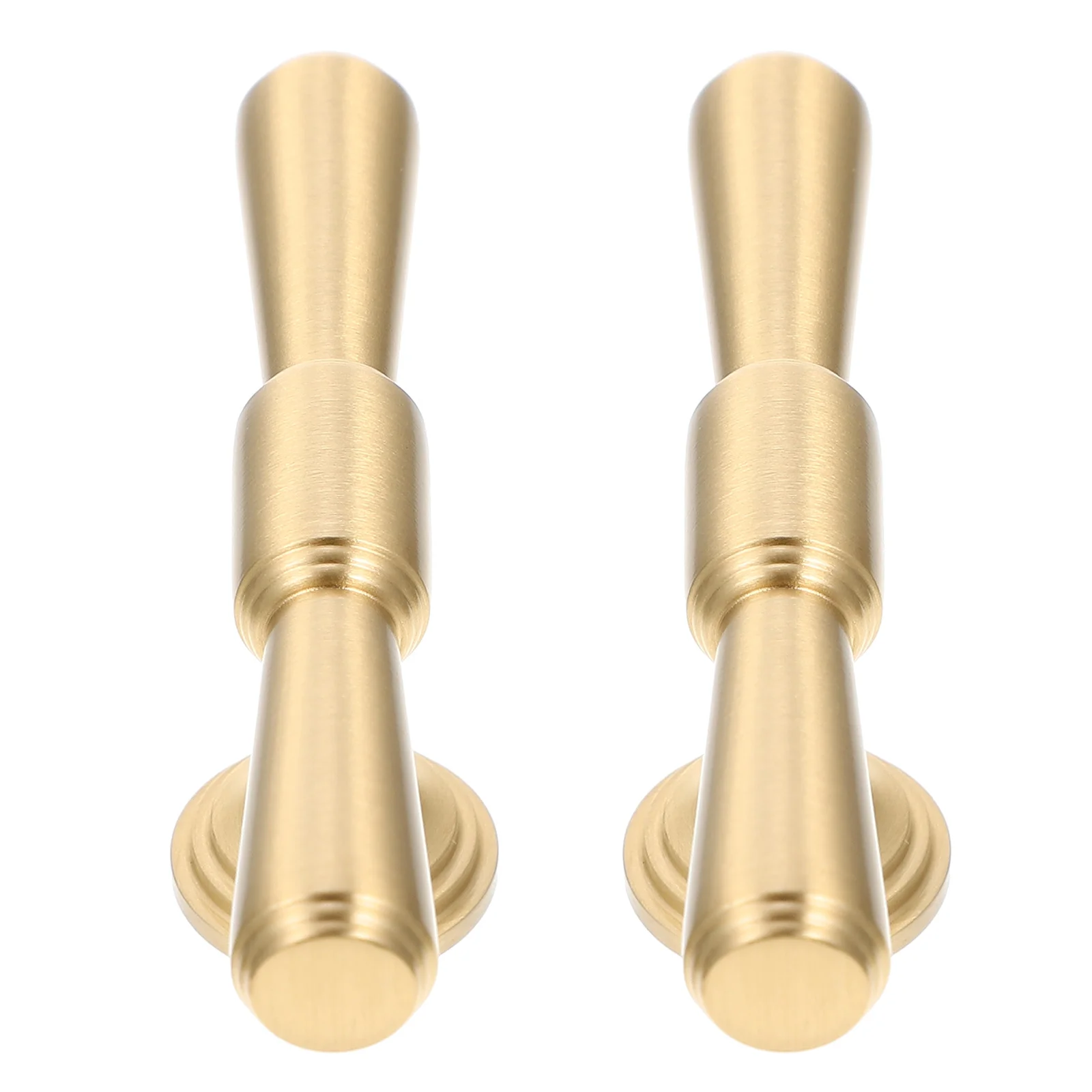

2Pcs Solid Brass Pull Handles Durable Classic Single Hole Drawer Cabinet Wardrobe Handles Drawer Pulls
