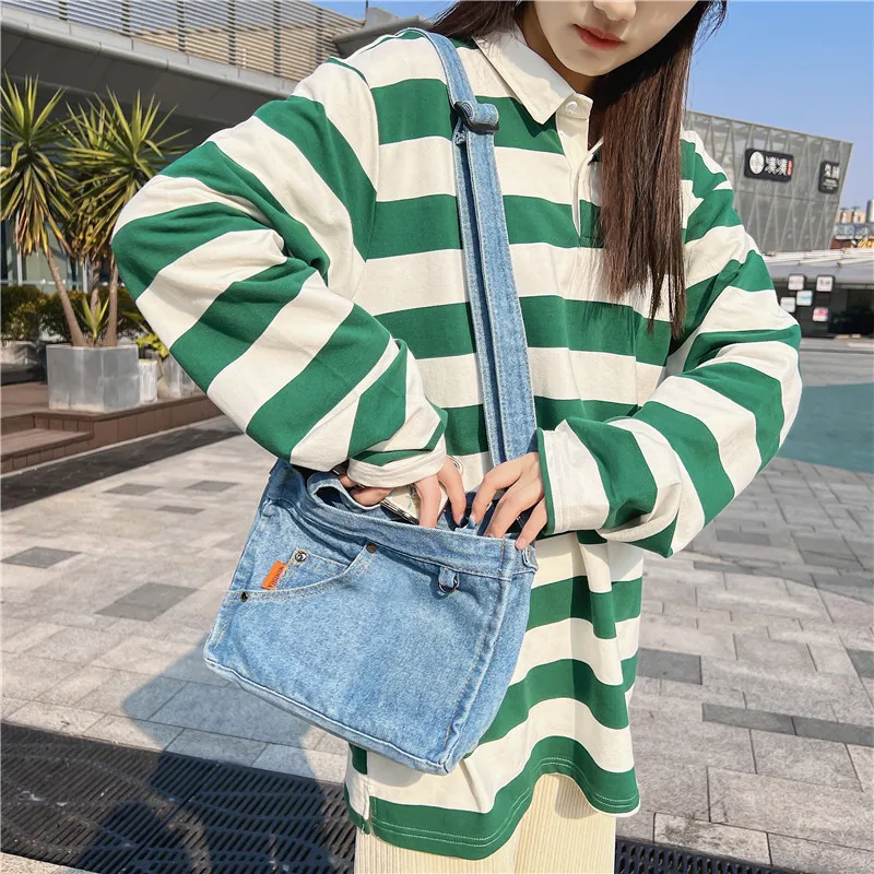 2023 Trend Denim Jeans Handbags Vintage Denim Bag Luxury Tote for Women Shoulder Bag Denim Crossbody Women's Handbag and Purse