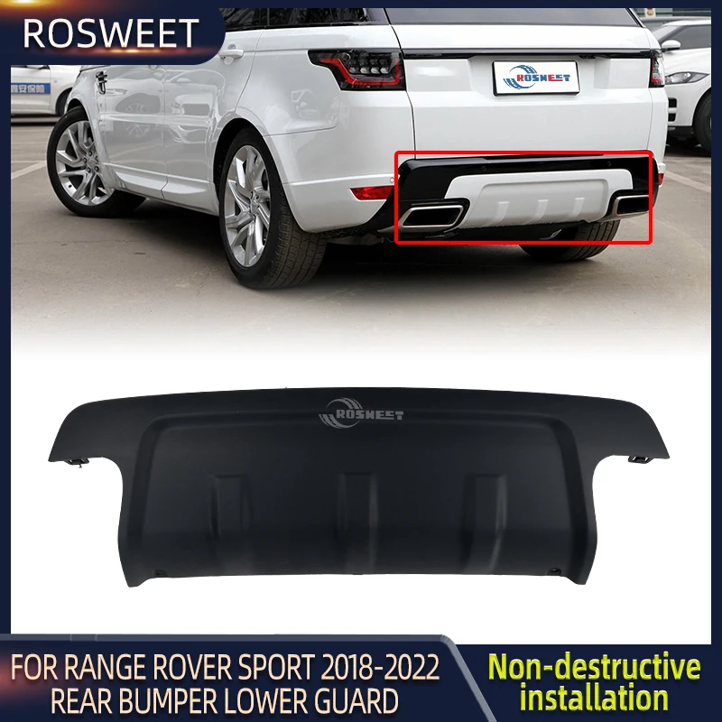 Car Rear Bumper Lower Guard Board Plate For Land Rover Range Rover Sport L494 2018 2019 2020 2021 2022 L494 Auto Accessories