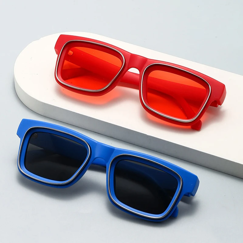 New Vintage Square Sunglasses Women Men Brand Rectangle Sun Glasses Female Oval Eyewear Sunglasses for Male Female Eyeglasses