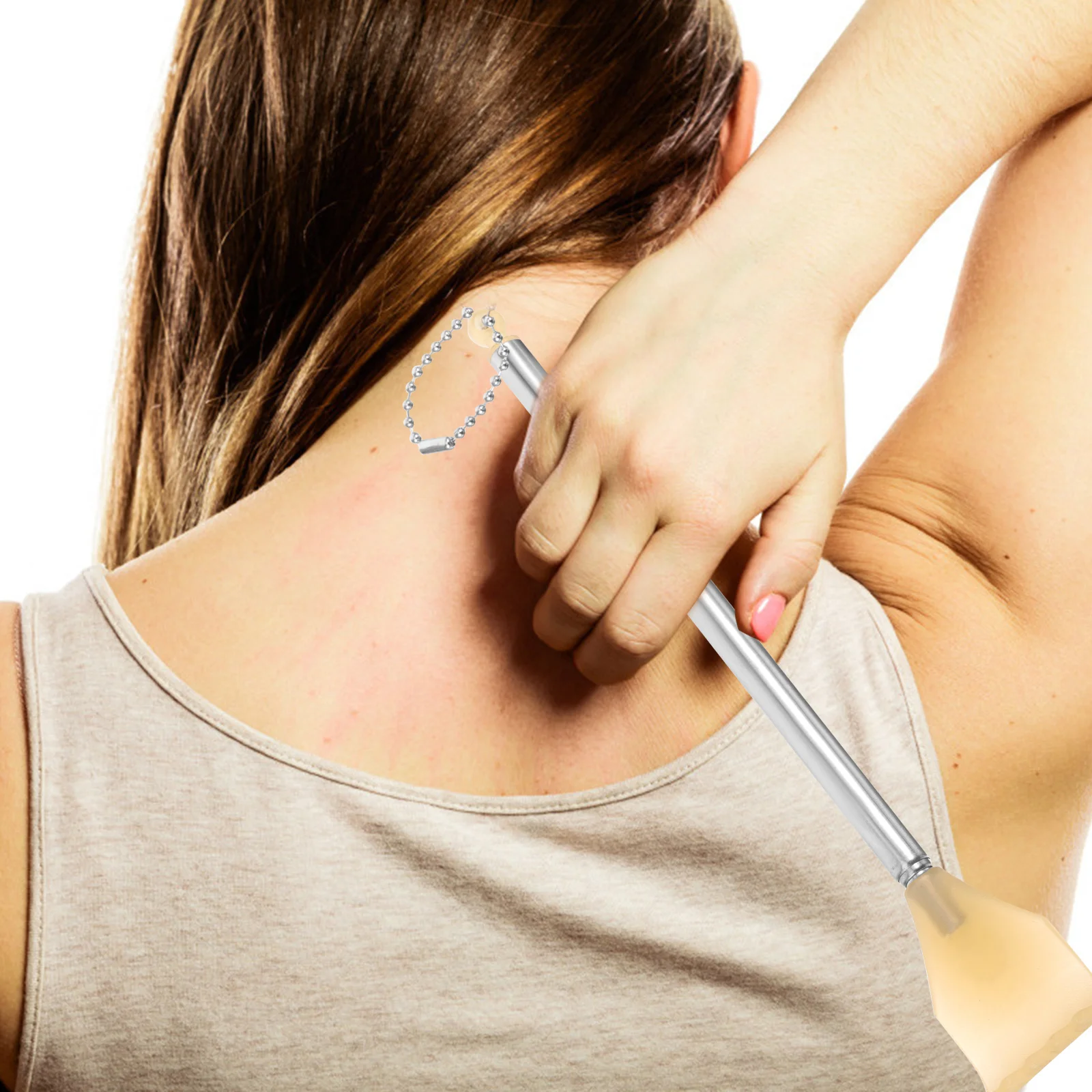 

4 шт., металлический выдвижной скребок для спины из нержавеющей стали, выдвижной инструмент для снятия зуда, эргономичный дизайн, устойчивый к ржавчине инструмент для массажа спины