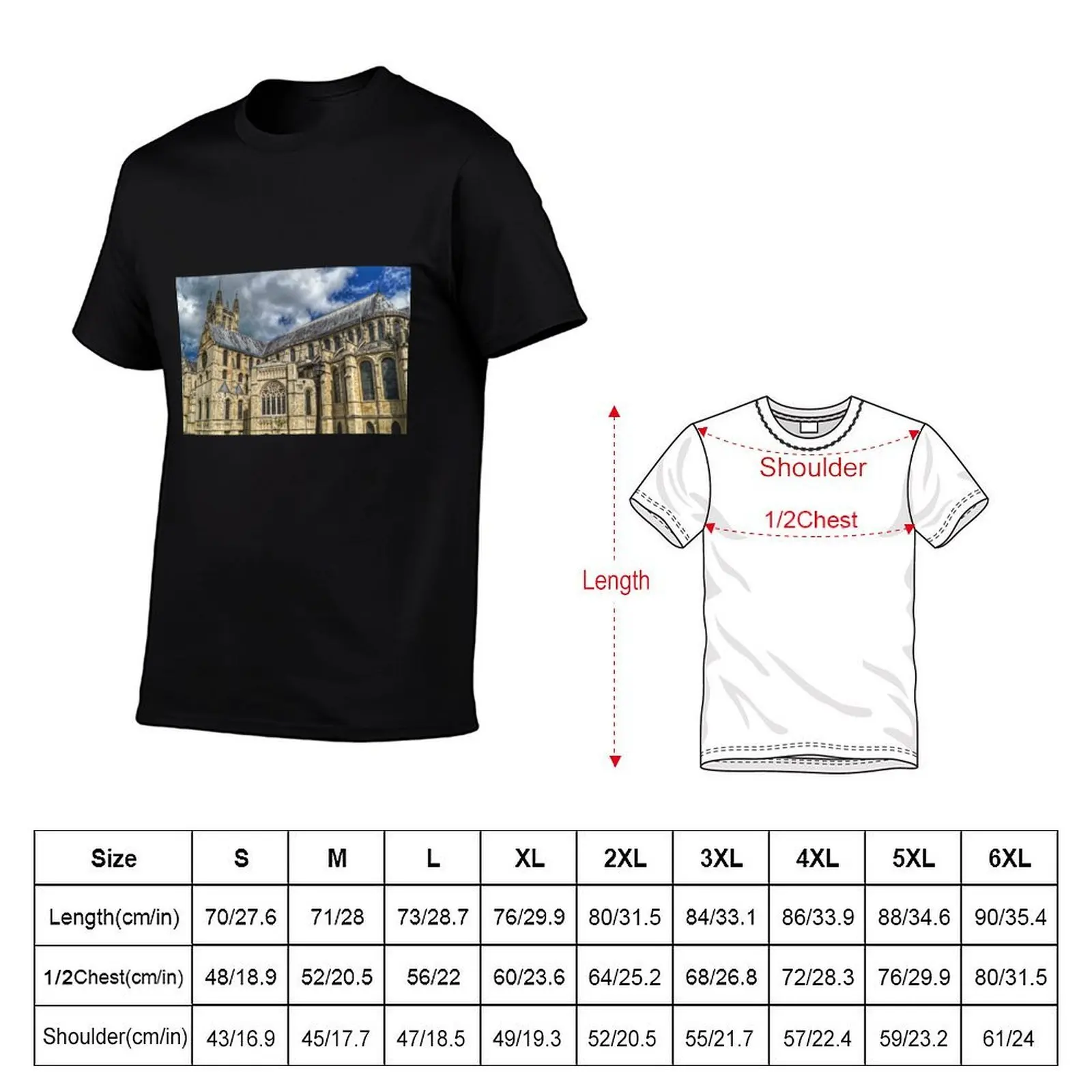Canterbury Cathedral T-Shirt football t shirt Short sleeve tee black t-shirts for men