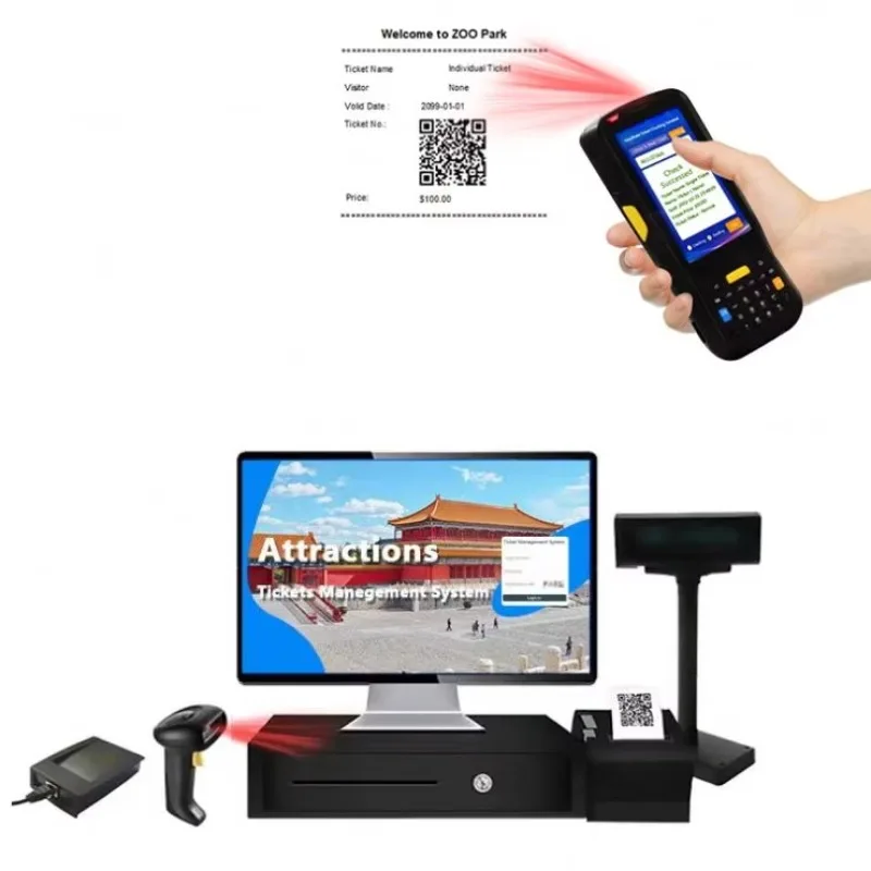 2025 hot sale Ticket Validation Handheld Electronic Bus Ticketing Machine Android Pda Barcode Scanner