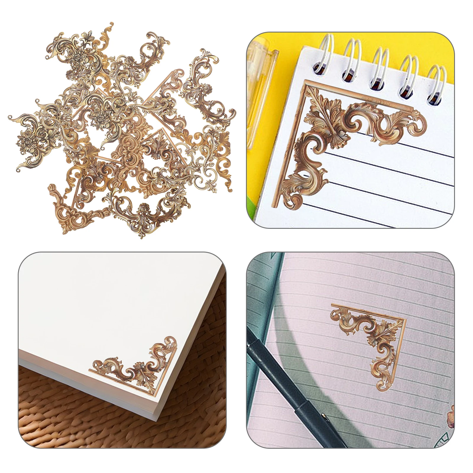 

24 шт., ретро винтажные угловые наклейки, скрапбук, фоторамка, границы, сделай сам, журнал, украшение для альбома, украшения, наклейки на замок