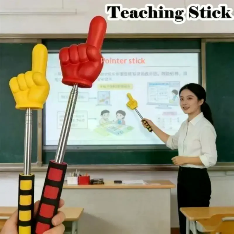 Finger Reading Sticks Plastic Finger Design Teaching Stick High Quality Telescopic Rod Educational Learning Toys