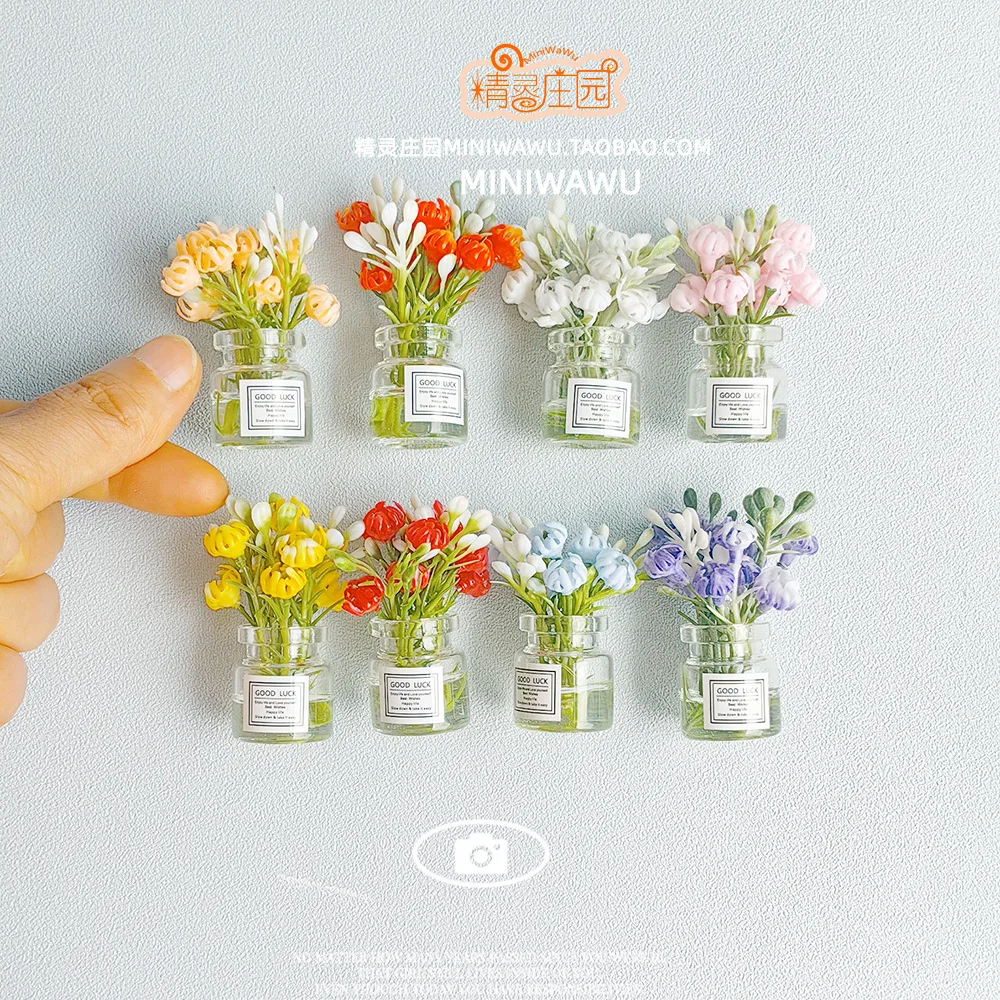 유리 꽃병 냉장고 자석, 재스민 식물 자석 냉장고 스티커, 집 주방 장식, 칠판 기념일 선물