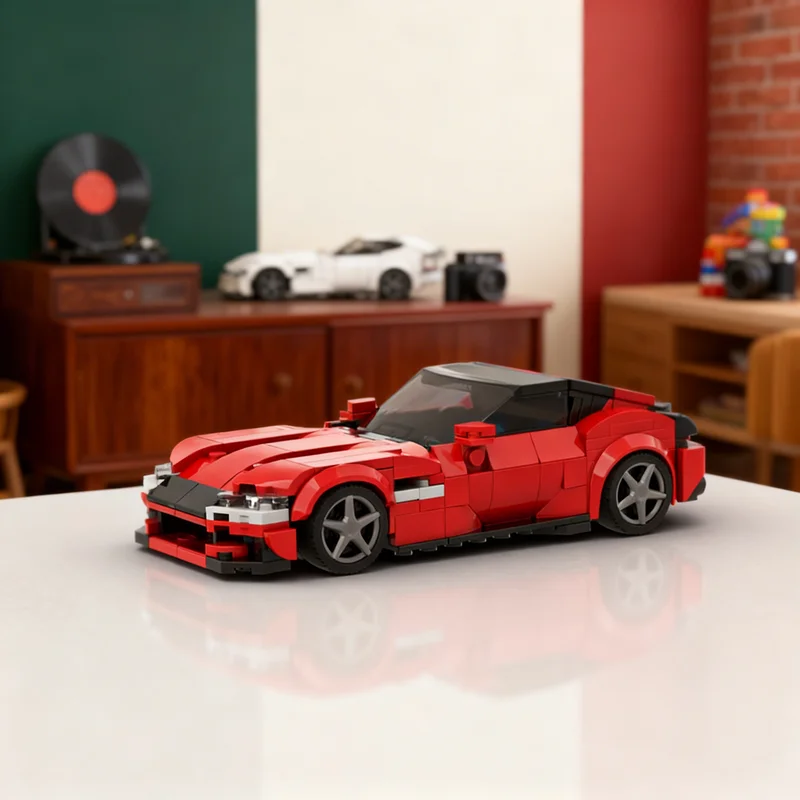 

300 деталей MOC Ferrari 12 Cilindri в 2 цветах: красный, модель City Champions, строительные блоки, креативный подарок, декор для витрины, премиум-качество