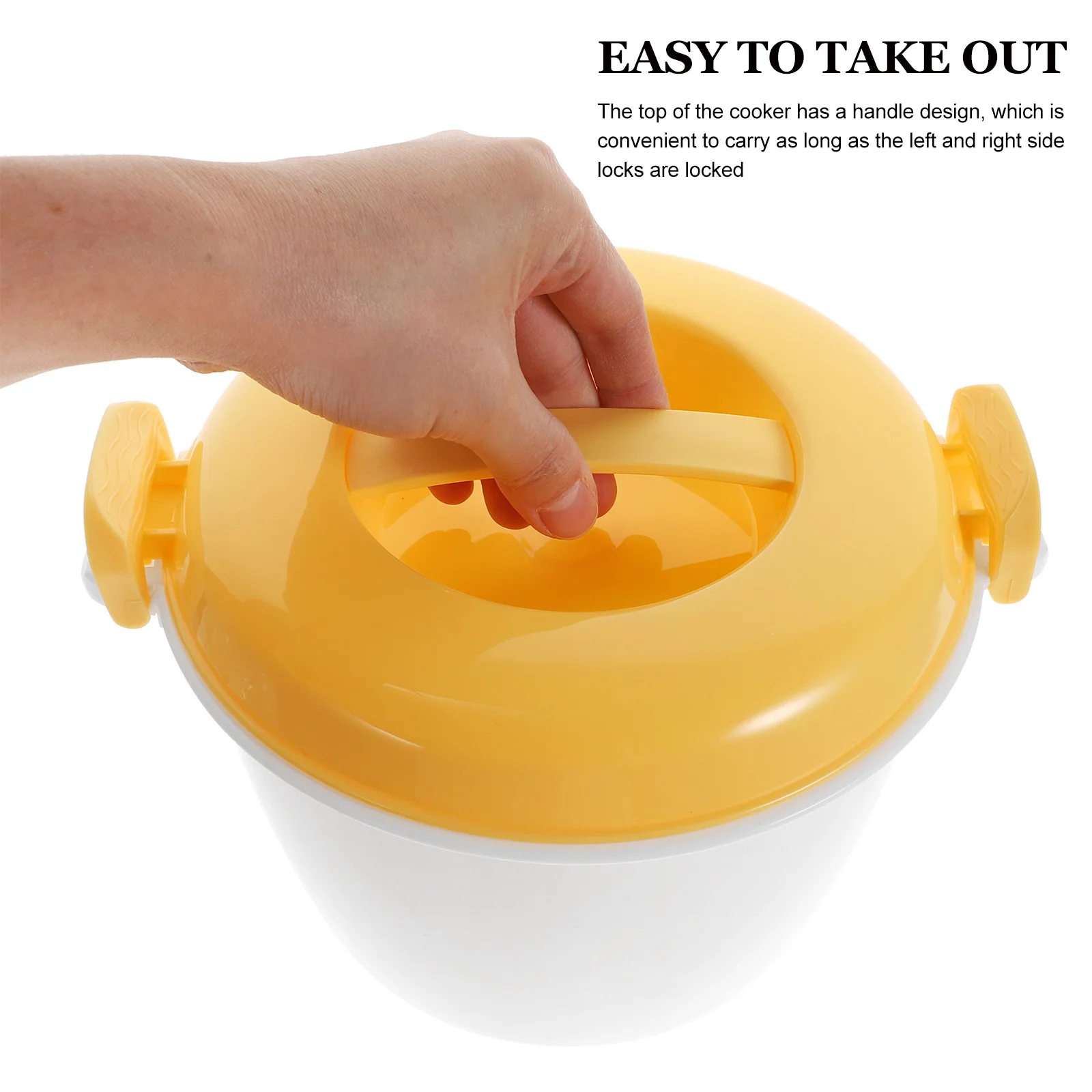 

4 Cup Microwave Rice Cooker Multifunctional Food Container for Cooking Rice Noodles Vegetables Bento Box Lunch Container Home