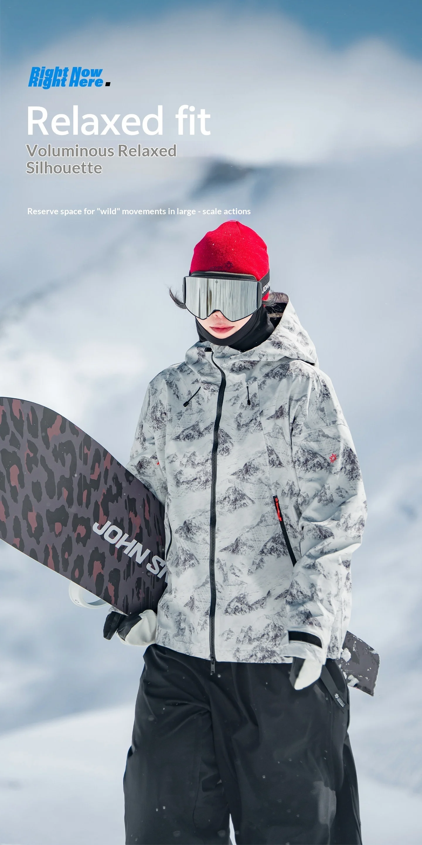 2026 John Snow Unisex Skianzug Wasserdicht Winddicht Warm Snowboard-Jacke-Hosen-Set für Männer Frauen Winter Outdoor – Detail 7