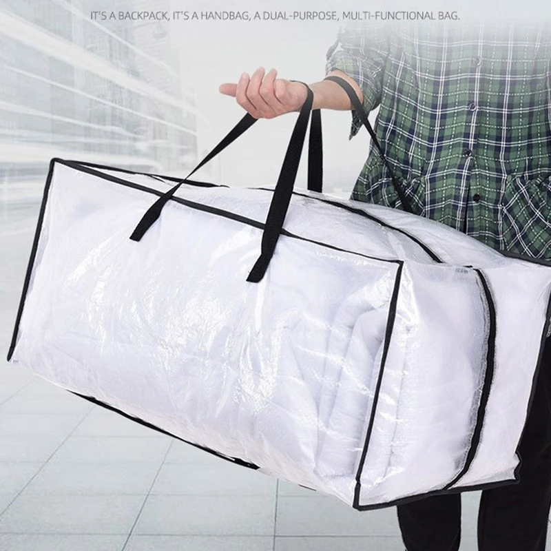 

2025 New-Oversized Mobile Bag With Zipper & Handle Heavy Storage Bag Moving Box Storage Bag For Dormitory Necessity