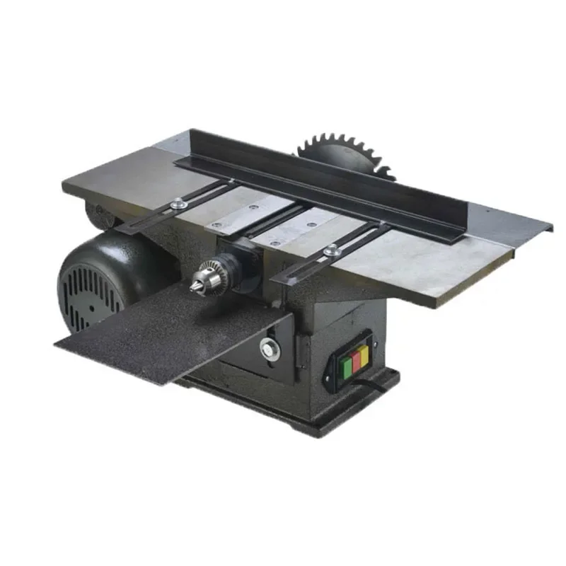 Table de Travail de Calcul Multifonctionnelle, 220V 3800r/min, Scie Électrique 120A, Rabot à Bois avec Panneau Arrière et Moteur 1.3KW YZ