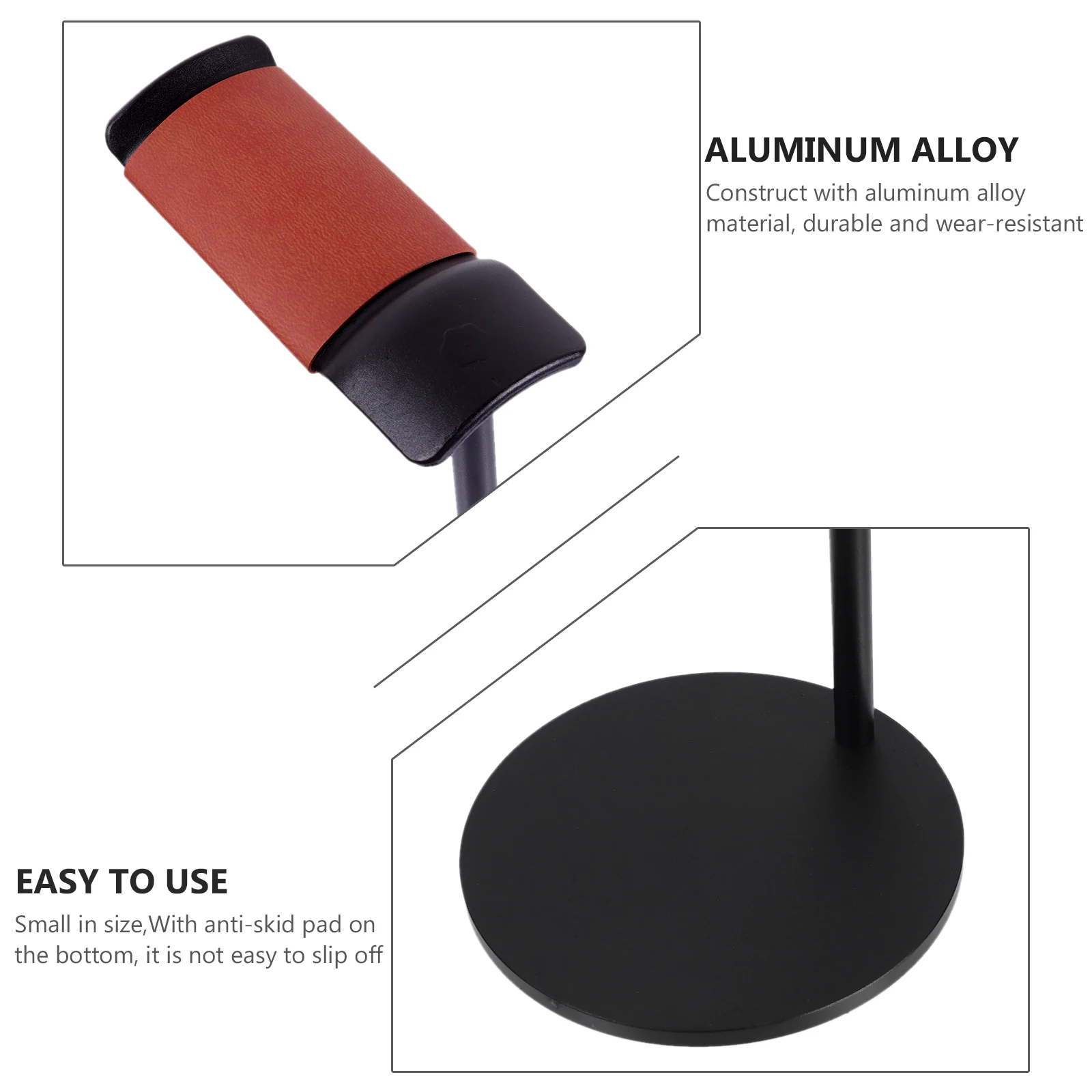 Держатель для гарнитуры из алюминиевого сплава, настольная подставка для наушников, нескользящая стойка для наушников, настольный органайзер для дисплея, компактный, прочный