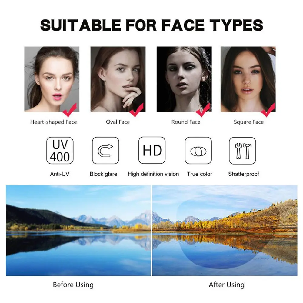 نظارات شمسية دائرية بإطار معدني بتصميم هيب هوب للنساء والرجال - 6