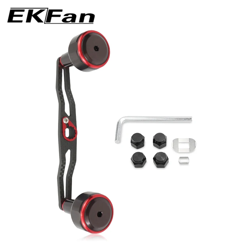 EKFan 140MM Carbon Handles 8X5MM 7X4MM Holes For Fishing Bast Casting Reels 46G LIGHTWEIGHT