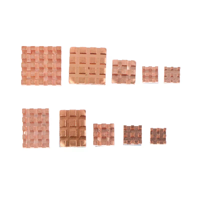 1Pc All Pure Copper Pin Fins Heatsink Cooler With Thermal Tape for Laptop GPU CPU VGA Chip Computer Component Heat Dissipation