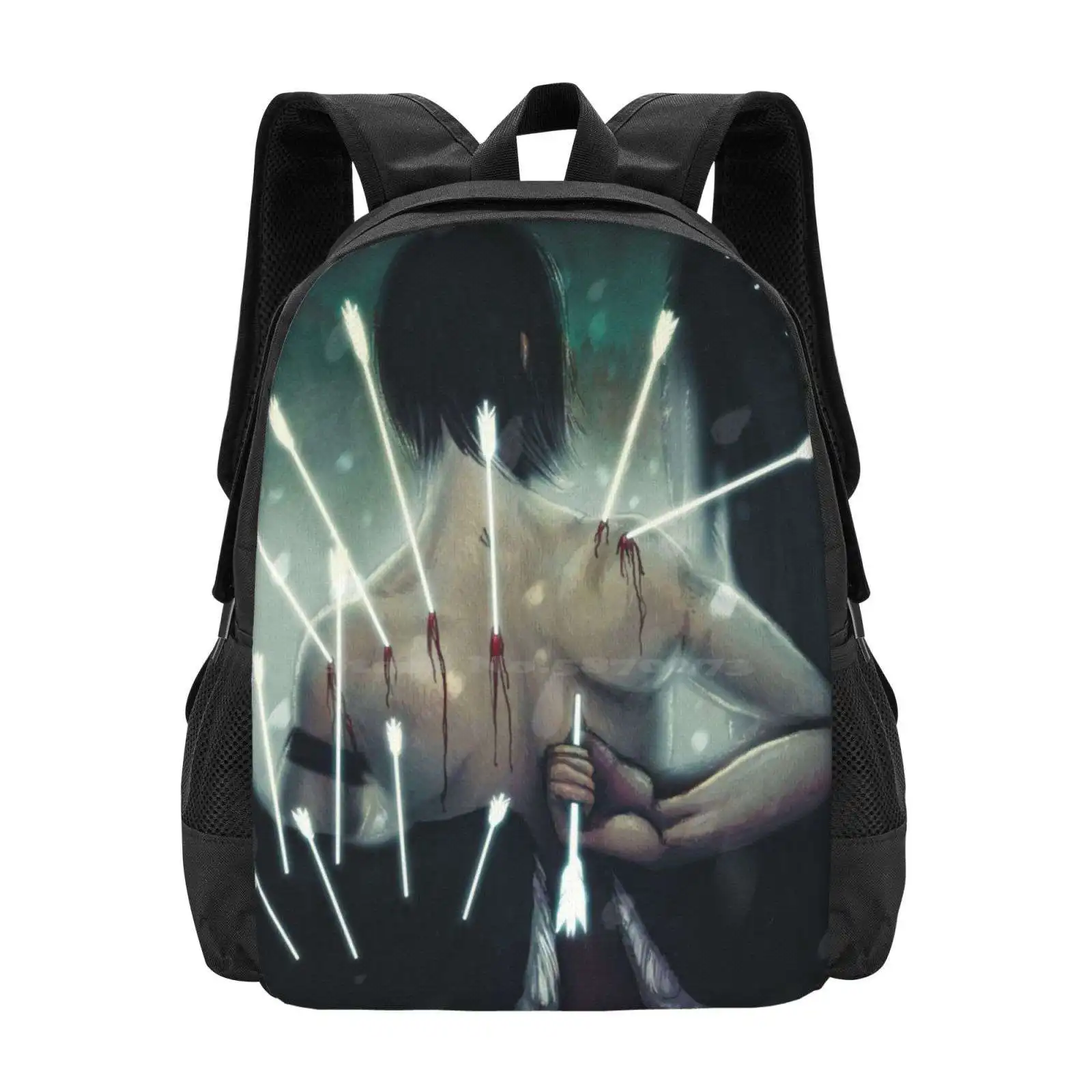 Wounded Hot Sale Schoolbag Backpack Fashion Bags Bloody Bleeding Arrow Wounded Azra Vampire Aimee Cozza Wings Feathers Angel