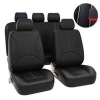 9 PCS/Set Car Seat Cover Universal PU Leather Front and Rear Seat Car Protective Seat Cushions for 5-Seater Cars