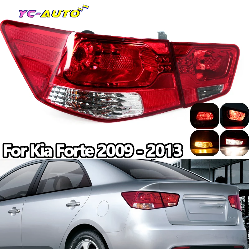 

Автомобильный задний фонарь в сборе, указатель поворота, стоп-сигнал, сигнальный фонарь, крышка заднего фонаря для Kia Forte 2009 2010 2011 2012 2013