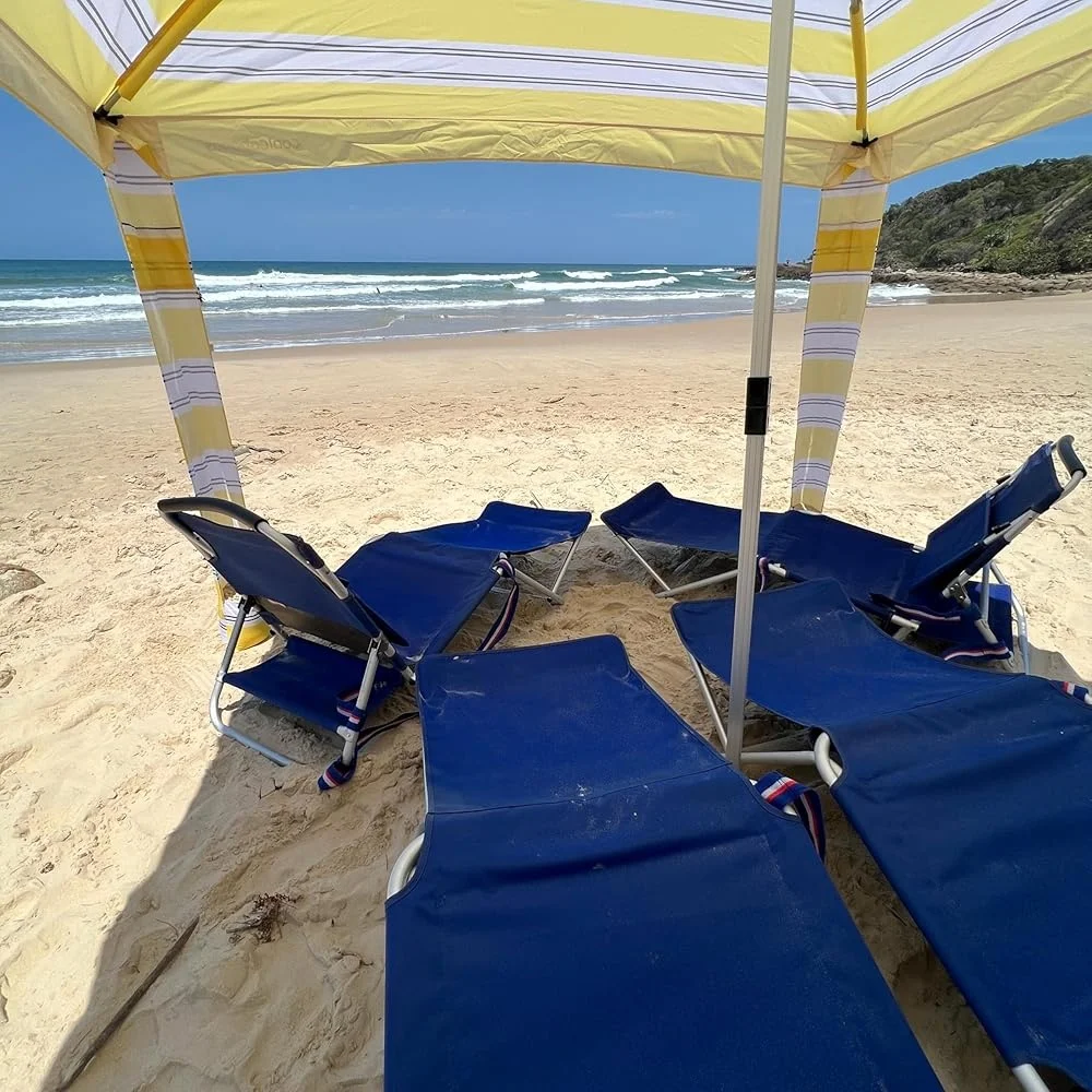 Easy Setup Beach Cabana Tent UPF 50 Protection Portable Wind Resistant Compact Shade Solution Family Outdoor Use