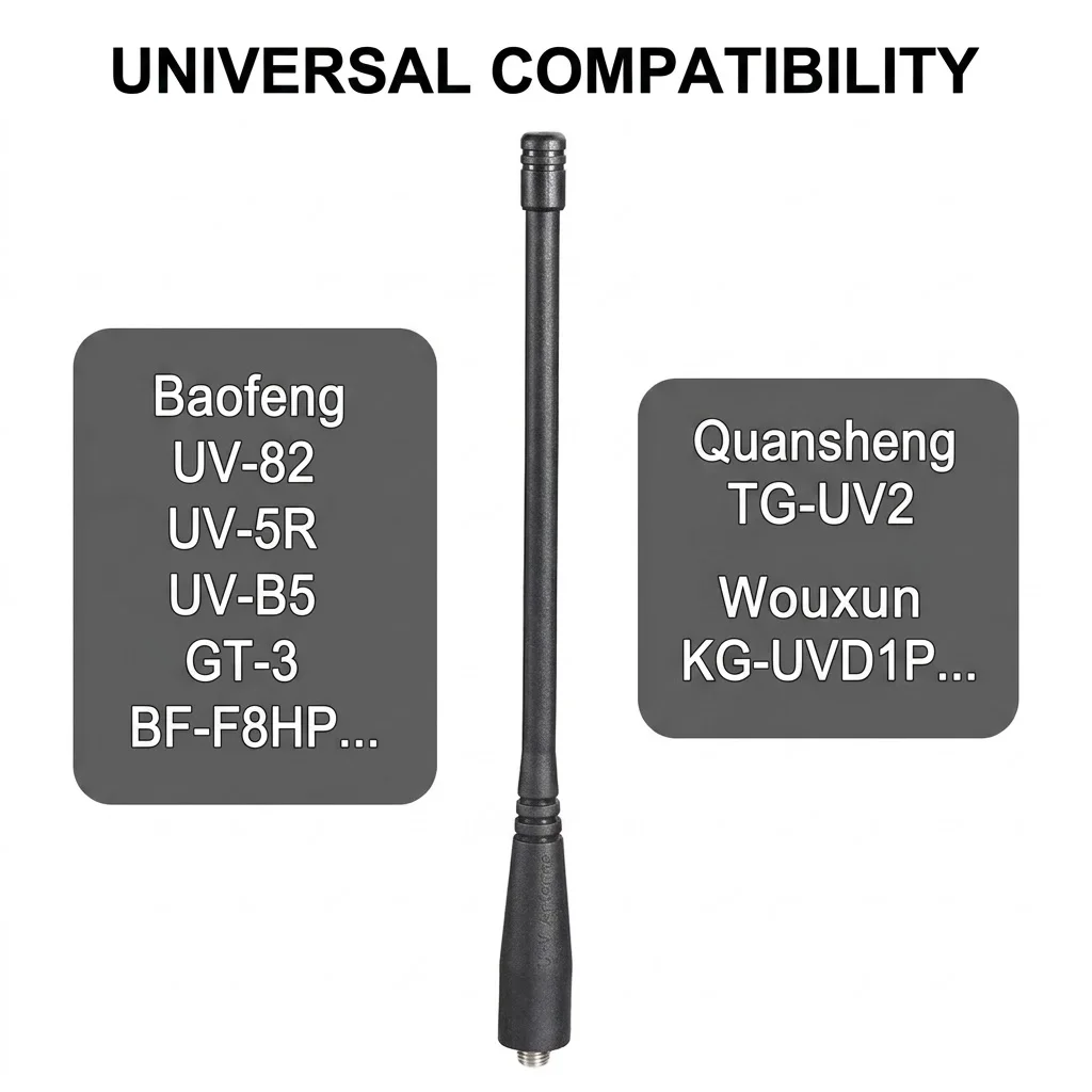 Superbat Dual Band SMA Femmina Ham Radio Antenna UHF/VHF per Baofeng UV-82 UV-5R UV-B5 GT-3 BF-F8HP UV-5RA UV-5RE Quansheng TG-UV