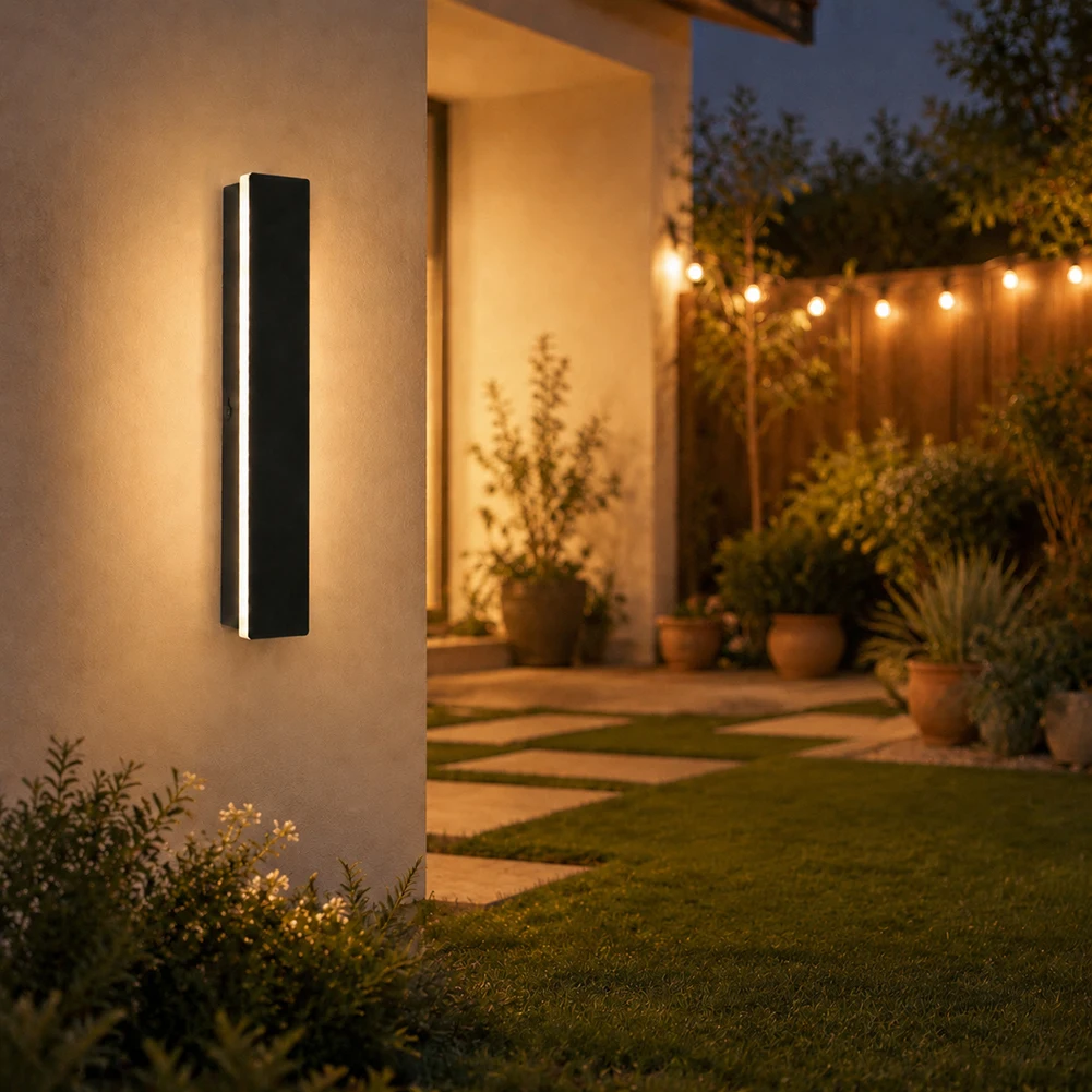Long Strip Outdoor Waterproof Wall Lamp for Balcony Villa Corridor Exterior Wall Lights Simple Courtyard Stairs Wall Light