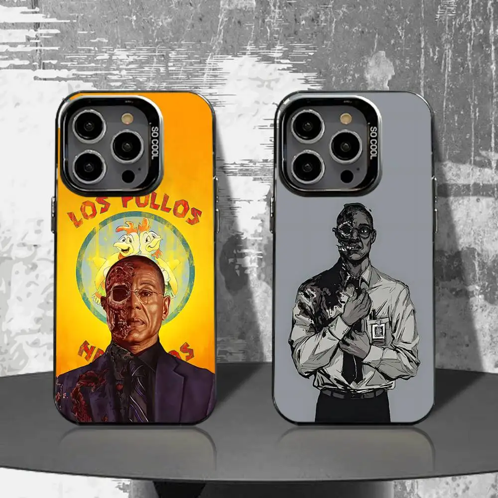 

Gus Fring B-Breaking B-Bad Phone Case For iPhone 16,15,14,13,12,11,Pro,XS,Max,Plus,Mini,SE4,E Black Matte Shockproof Cover