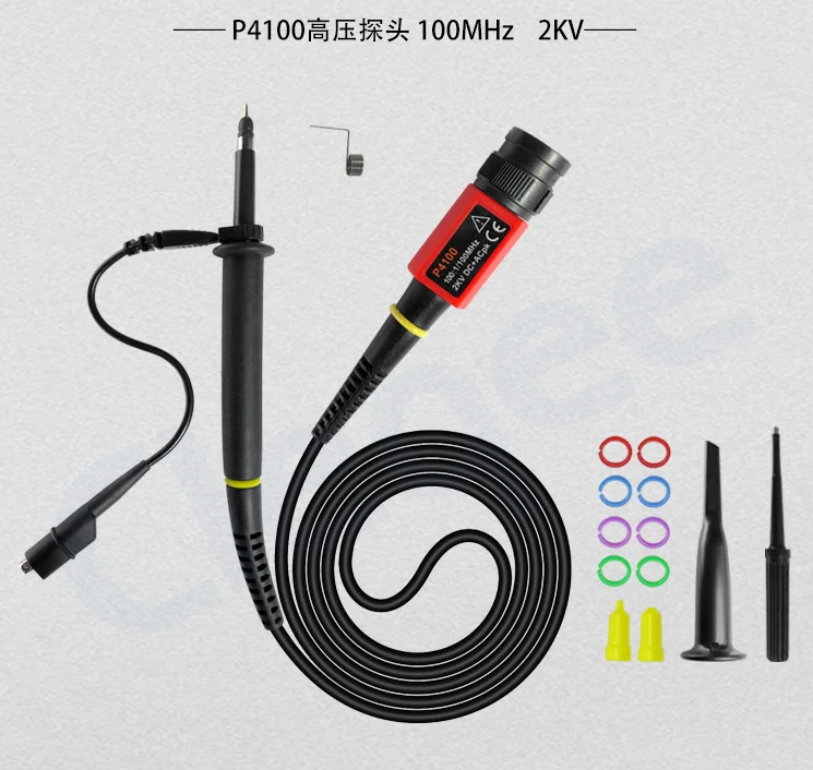 Sonda universal de alto voltaje P4100 100:1 para osciloscopios para Rigol Atten Owon Siglent