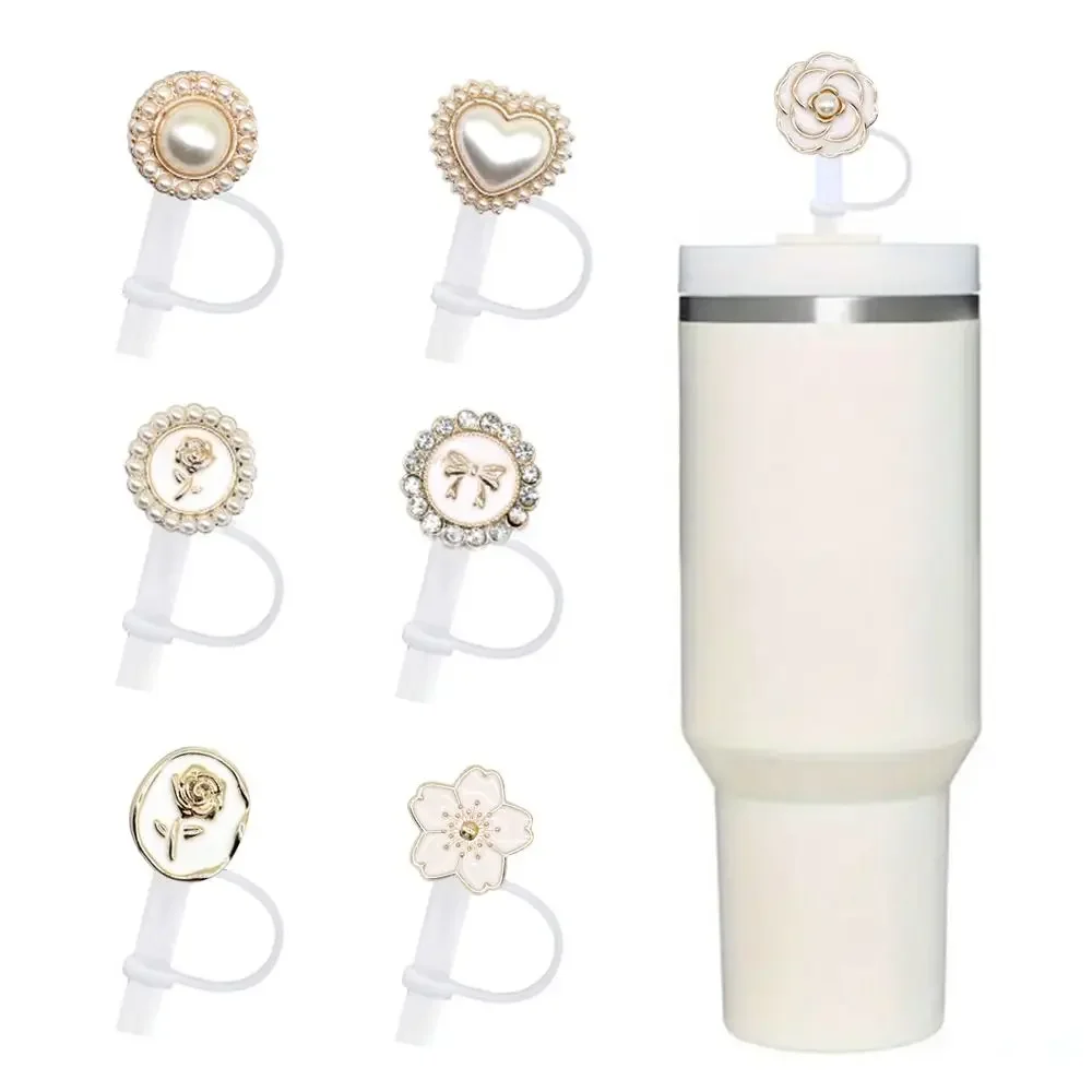

1pc Silicone Pearl Sealing Straw Plug Reusable Drinking Dust Cap Cartoon Plugs Tips Cover Suit Kitchen Cup Accessories Straw