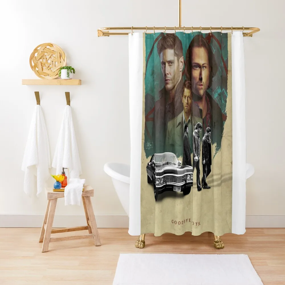 

SPN FINALE Shower Curtain Bath Curtains Bathroom Bathroom Showers Anime Shower Curtain