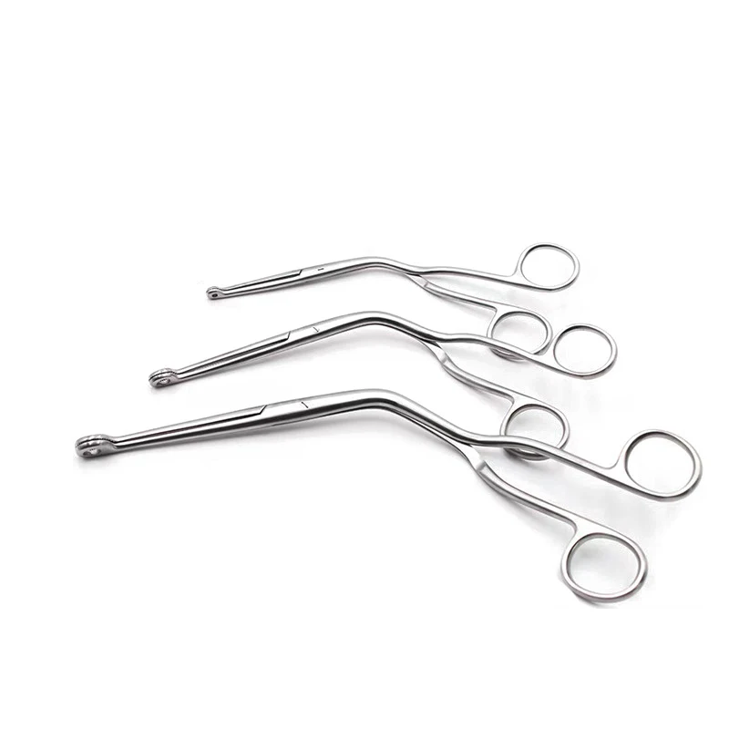 Stainless Magill Medical Laryngeal Catheter Forceps Holder Angled Clamp Nasal Throat Curved Tweezers Clip Eyelash Remover A1