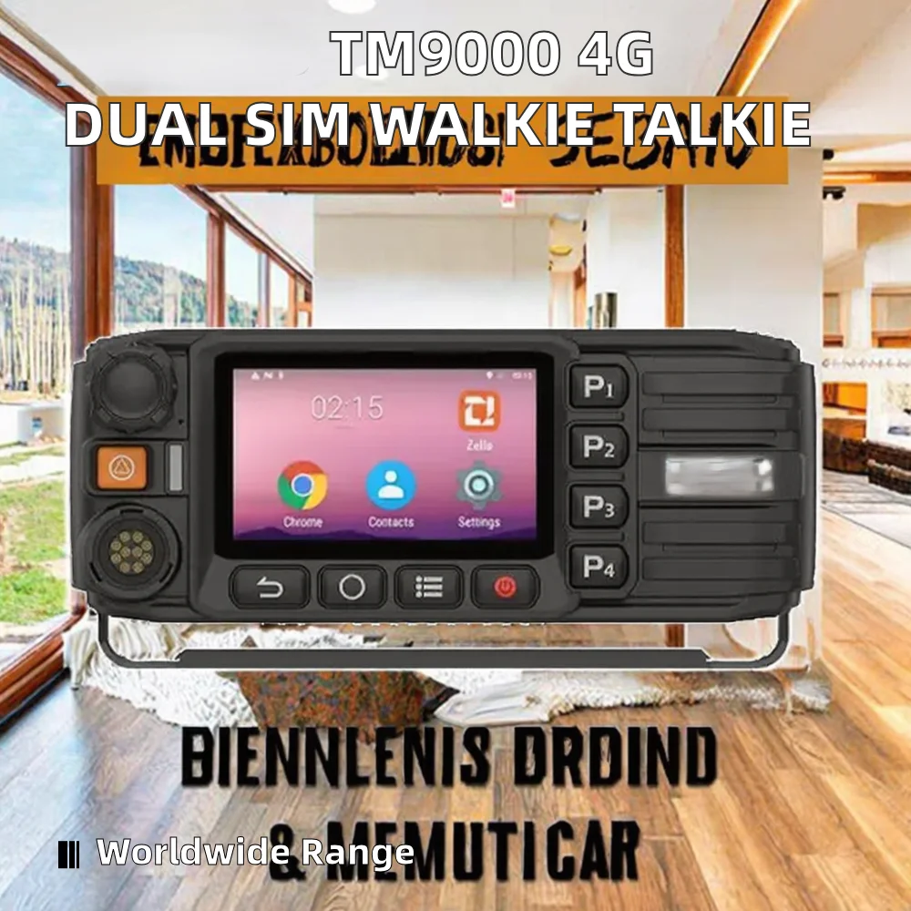Heißer Verkauf TM9000 Android System Mobile Walkie Talkie 4G POC Dual SIM Wasserdicht 50W Ausgangsleistung 50km Reichweite Echt IP Zello Für