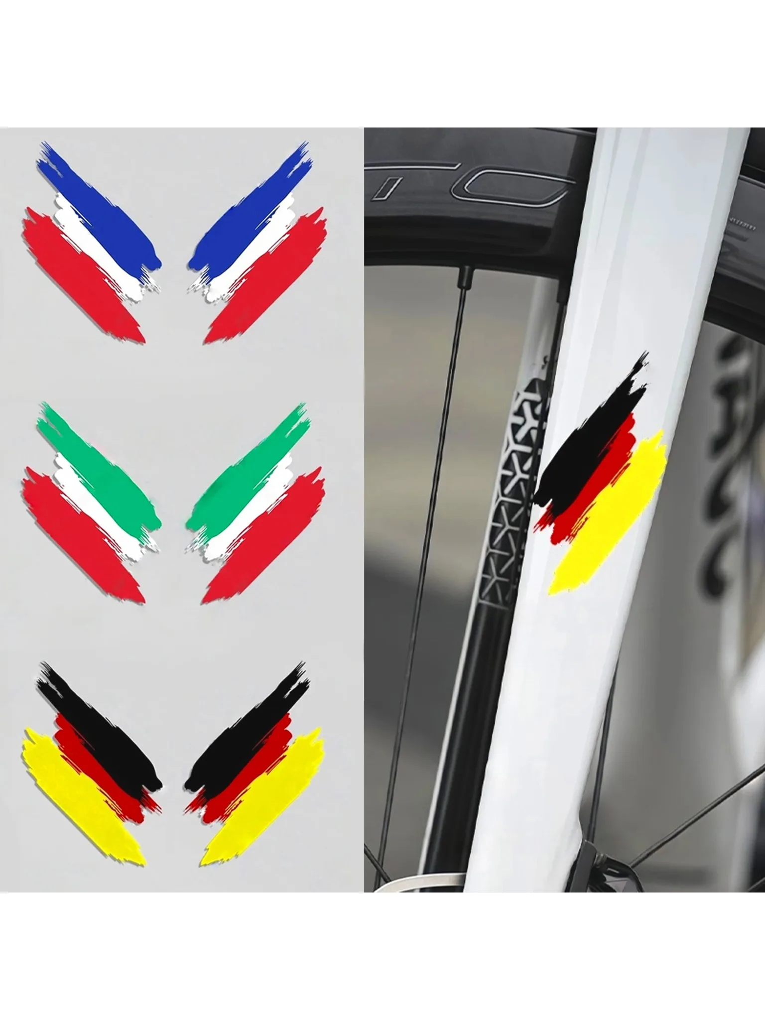 AliExpress NONE 1Pair Country Flag Waterproof Vinyl Decals for Motorcycle Helmet Bicycle Frame Decor Stickers