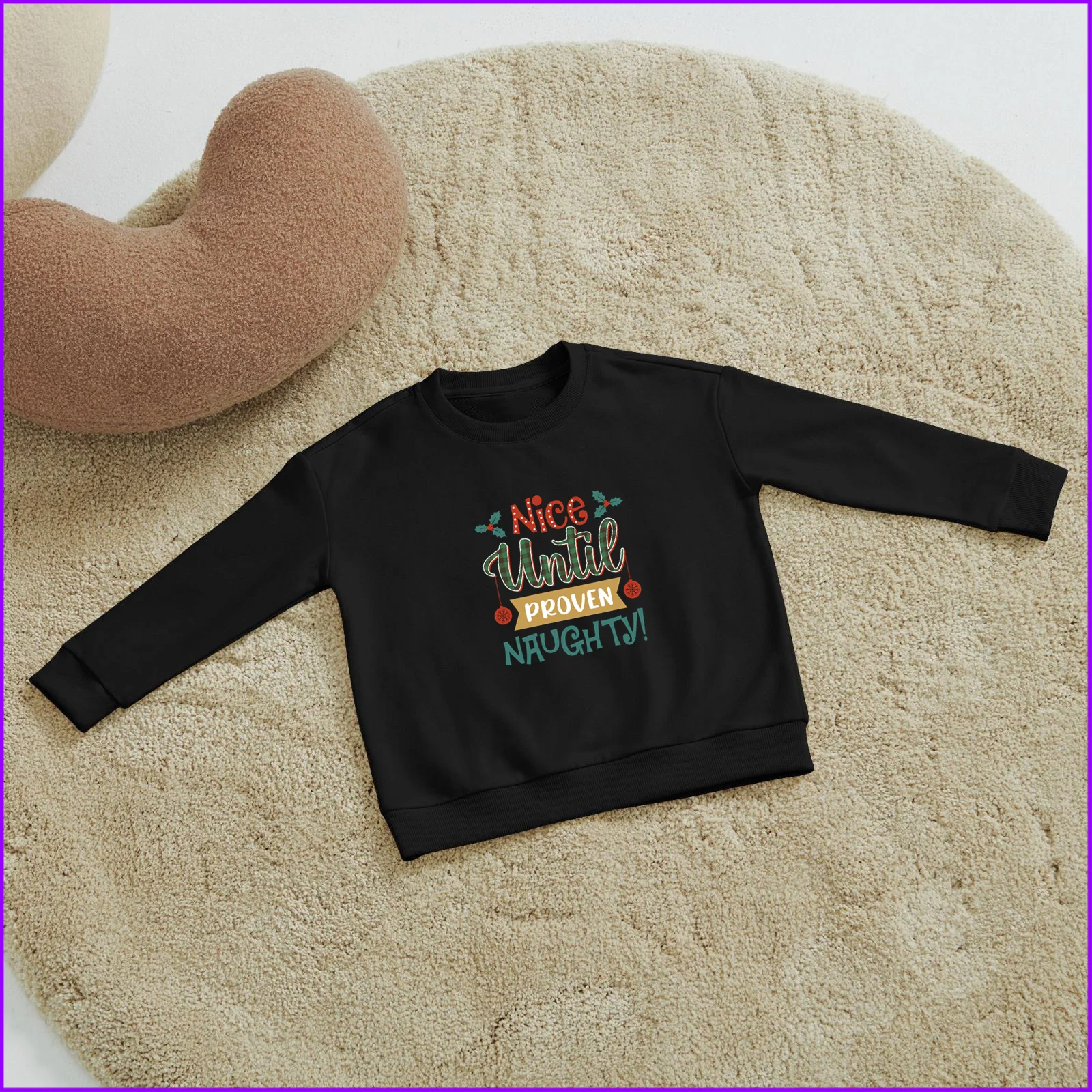 Nice Until Proven Naughty Merry Christma Yhb1510 Kids Boys Girls Hoodies Sweatshirts Teen Clothes Rainbow Friends High Nightmare