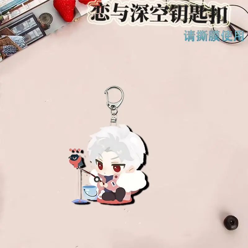 Love and Deepspace Caleb Rafayel Sylus Niedlicher Kawaii Anime Merchandise Schlüsselanhänger Hochwertiger personalisierter Cartoon-Rucksack-Anhänger