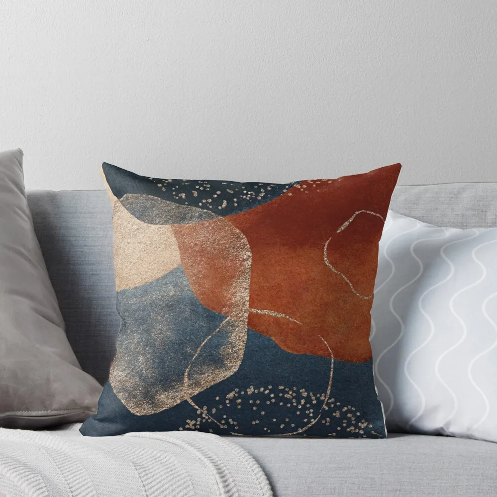 

Navy Blue, Blush pink & Terracotta Throw Pillow Decorative Cushions For Living Room bed pillows Sofa Cushion Cover pillow