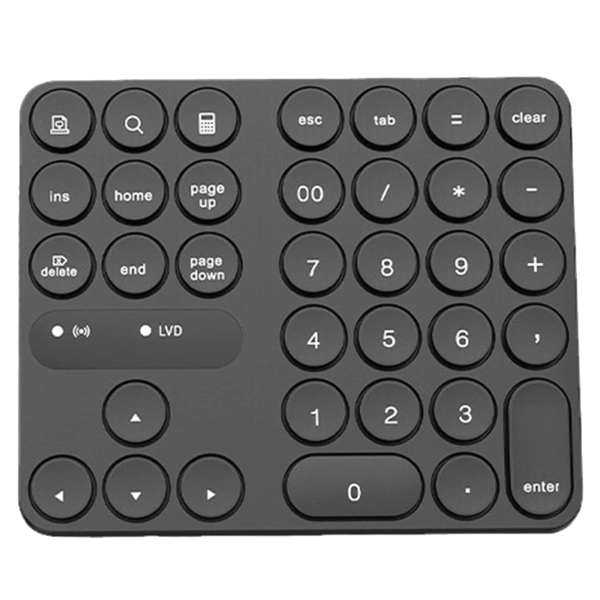 Teclado numérico inalámbrico GOB-oRechargeable con doble Bluetooth, teclado numérico externo de 35 teclas, datos del teclado