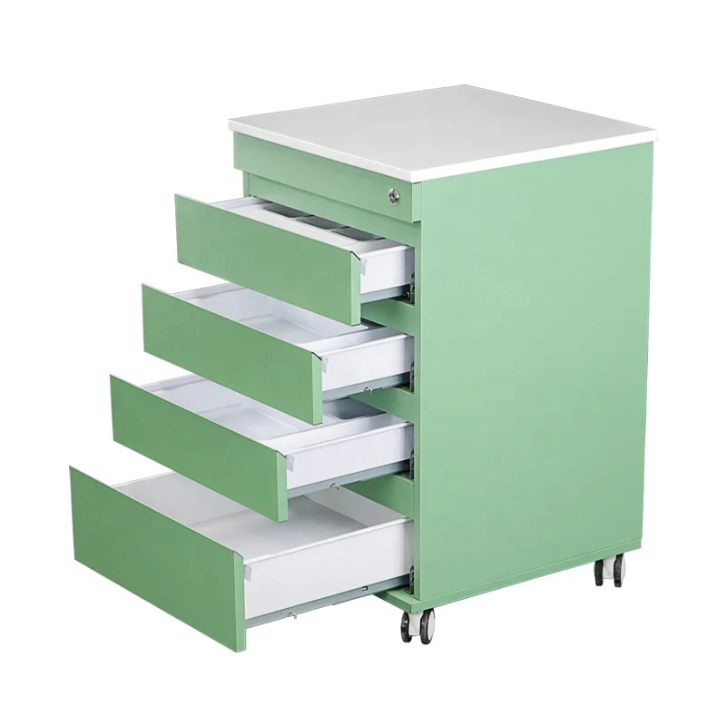 Stainless Steel Storage Drawer Cabinet Dental Clinic Furniture Medical Equipment Cart Mobile Dental Cabinet