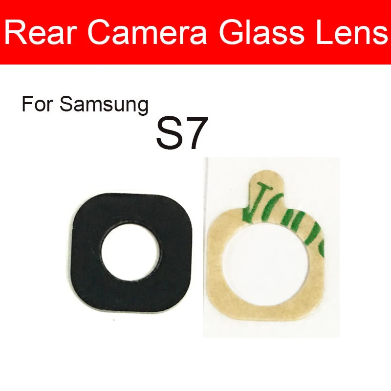 Back Camera Lens For Samsung Galaxy S3 S4 S5 S6 S7 S8 S9 S10 S10e Edge Plus 5G Rear Camera Glass Lens + Sticker Adhesive Parts