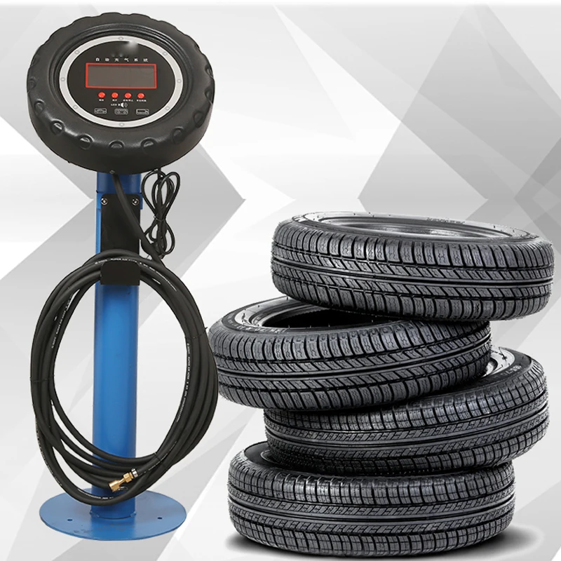 Inflator pneu automático com display digital, Inflator pneu vertical para carro e carro, 220V