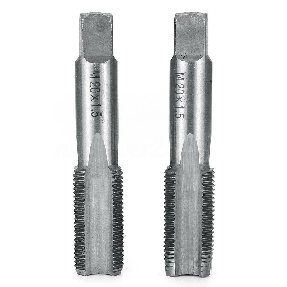 2pcs Hss Machine Screw Thread Taps Right Hand Machine Straight Fluted Fine Thread Metric Connector Hand Tap M12 M14 M16 18 M20