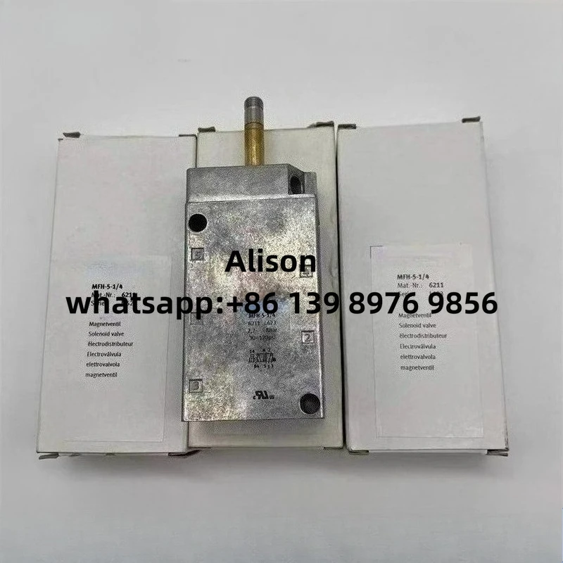 

Оригинальный цельнометаллический конусный клапан, двухпозиционный пятиходовой электромагнитный клапан MFH-5-1/4 6211