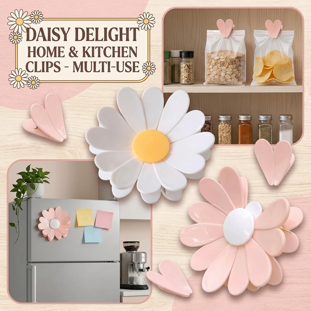 Food Storage Range - Daisy Shaped Magnetic Sealing Clip Creative