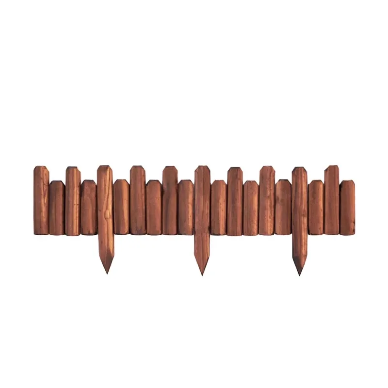 Weather Resistant New Zealand Pine Fence Anti-Rot Wooden Picket Edging Outdoor Garden Yard Flower Bed Landscape Barrier