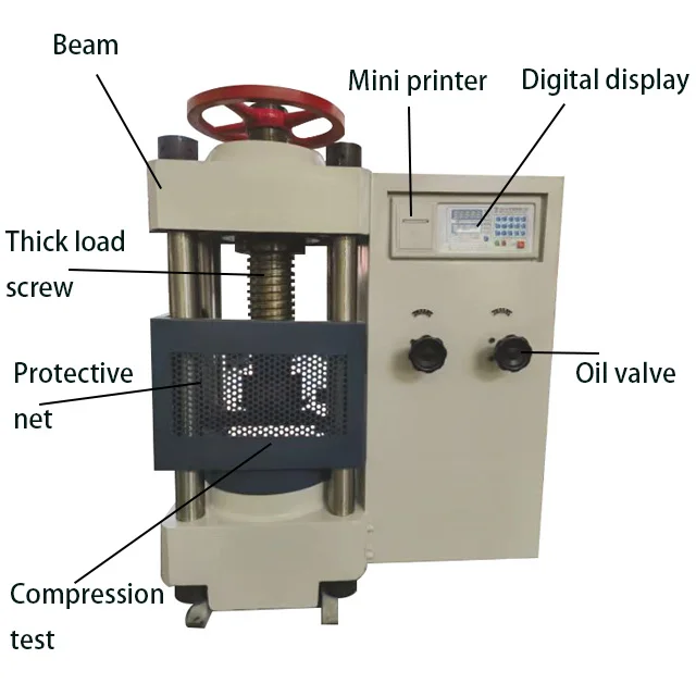 YE-2000C Compressive Strength Test Of Concrete Components Pipe Piles Hydraulic Jacks And Building Materials Test Machine