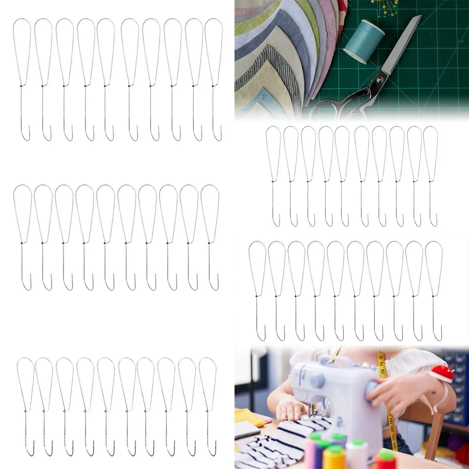 Sturdy Metal Sewing Pattern Hooks Lightweight Pattern Holders for Crafting Storage and Organization