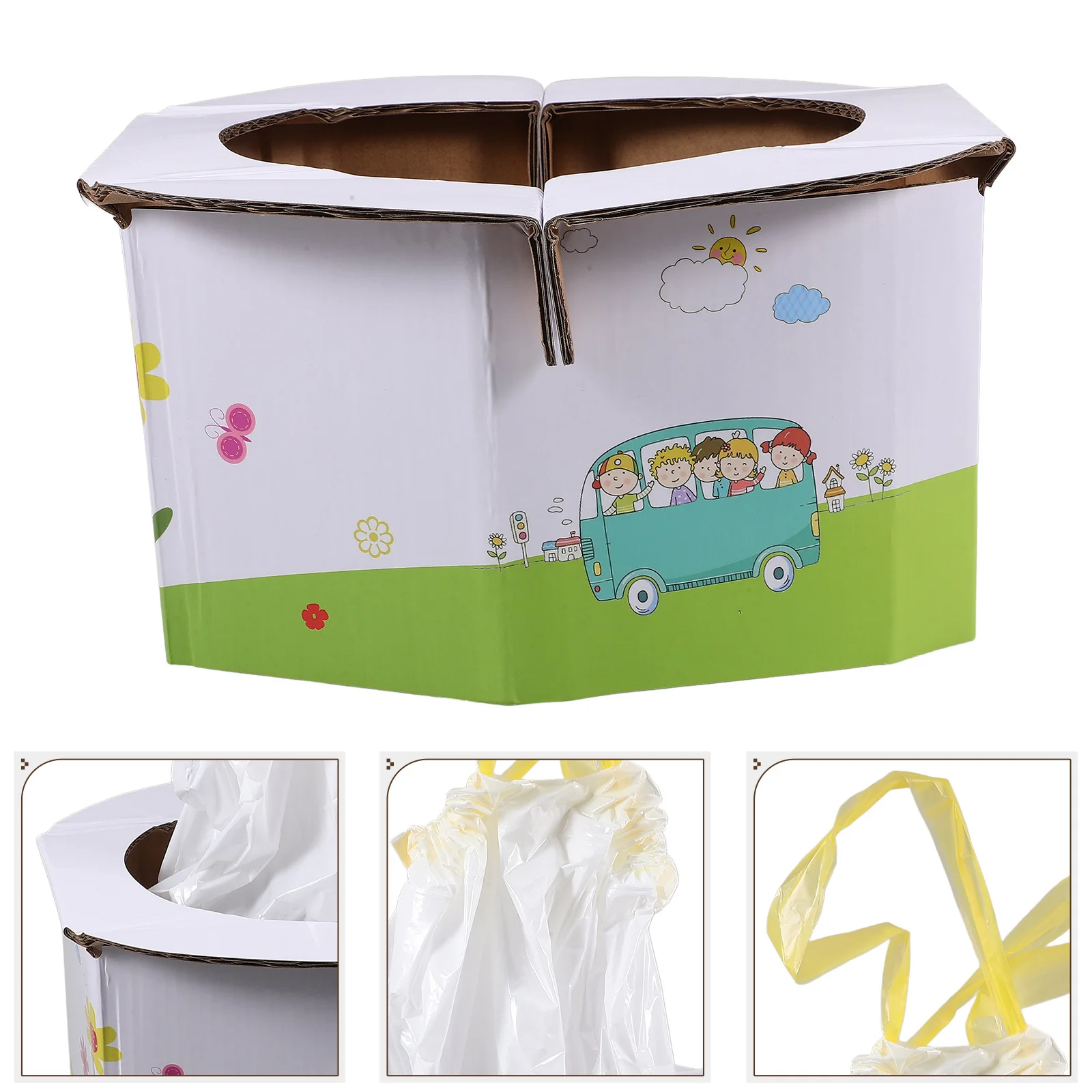 

Folding Portable Potty Seat For Kids Compact Toilet With Trash Bags Car Camping Home Use Baby Training Seat Foldable Children