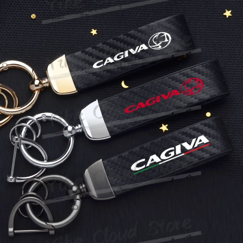 Ultra HD impreso para Cagiva Raptor 650 1000 Canyon Navigator Logo fibra de carbono llavero de cuero texturizado llavero de motocicleta