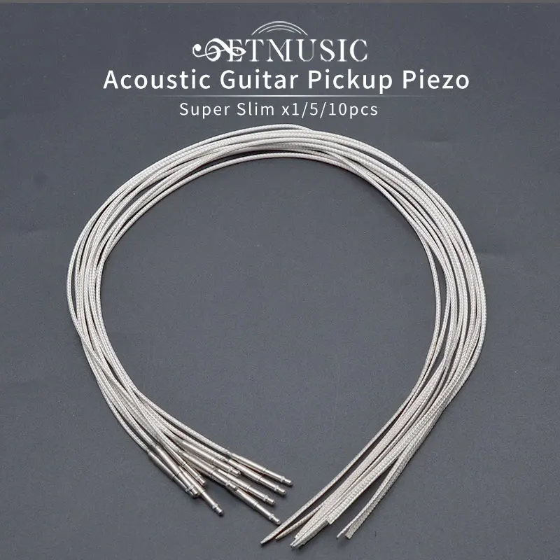 10pcs High-end Acoustic Guitar Transducer Piezo Under Saddle Pickup Tuner Cable for Guitarra Preamp EQ parts