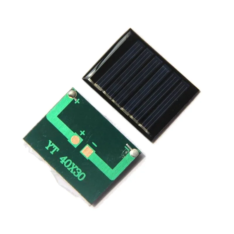 Groothandel 0.15W 3V Kleine Zonnepaneel Mini Poly Zonnecellen voor LED Verlichting Educatief Speelgoed Opladen 40x30MM