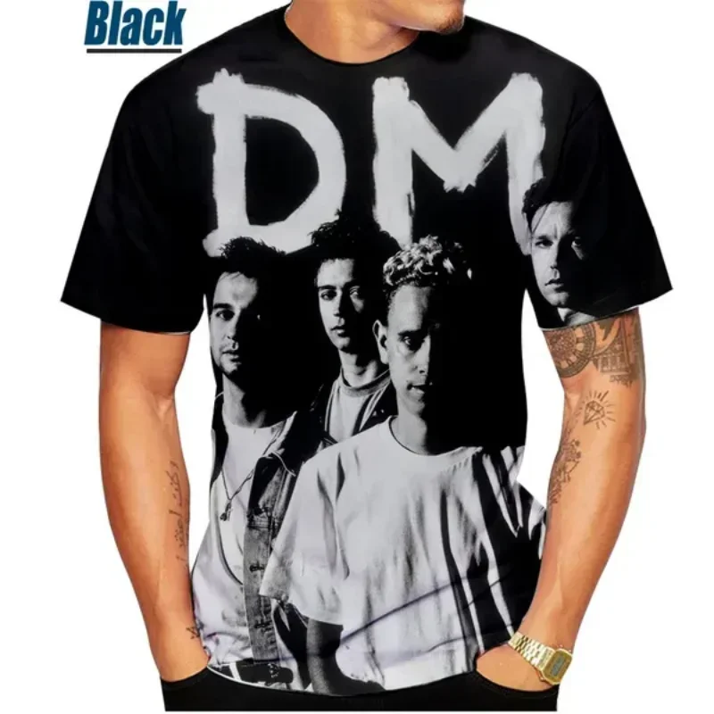 Fashion Pop Rock Band Depeche-Mode 3D Print T-shirt Personality Men Clothing Hip Hop Harajuku Street Unisex Oversized T Shirt